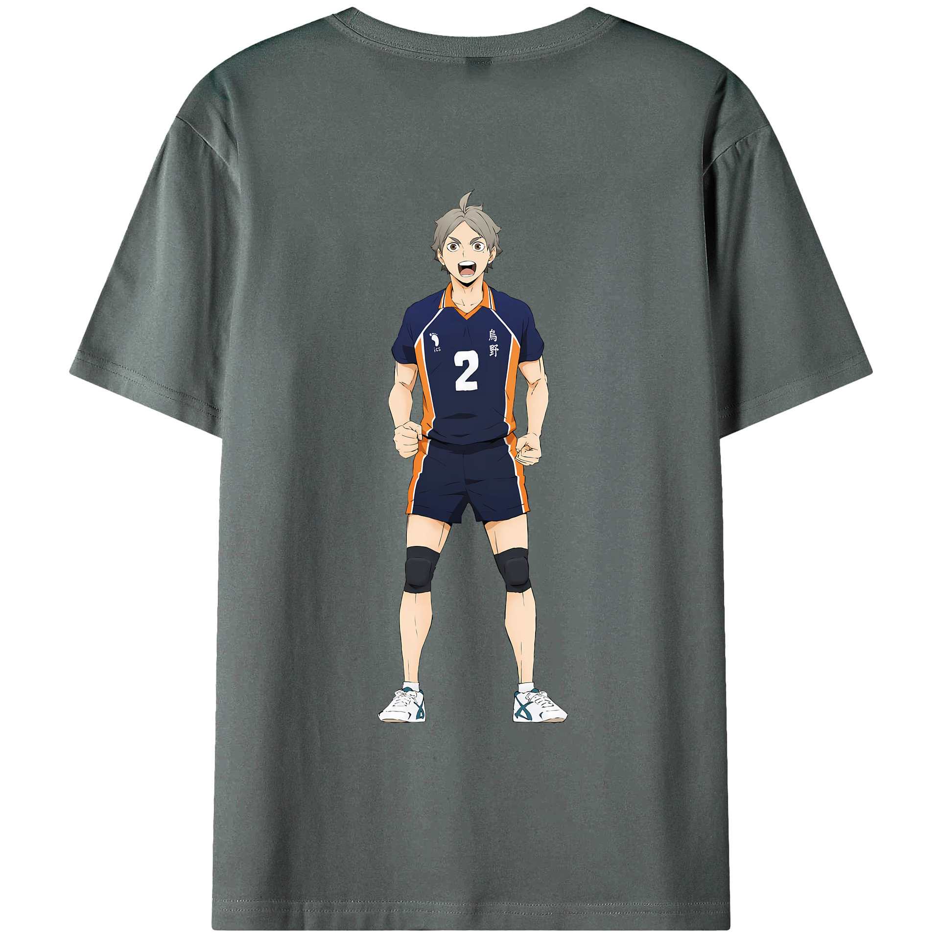 （画像用） ハイキュー!! Haikyu!! 綿100％ メンズ半袖Tシャツ（バックプリント） 通気性